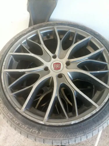 Rodas aro 17 furação 4x100 modelo bmw pneus 205/40/17