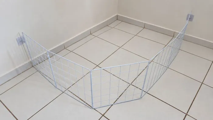 Grade Pet Cercadinho Cercado De Filhotinho Cerca 1,80 Metros Branco