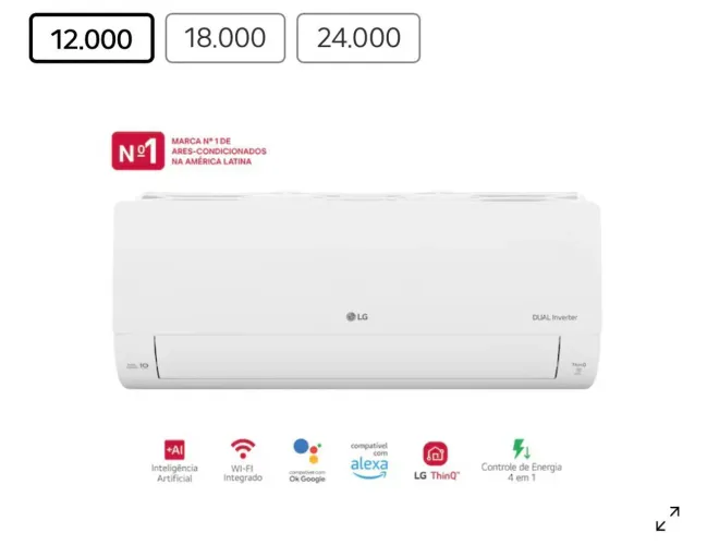Ar condicionado lg