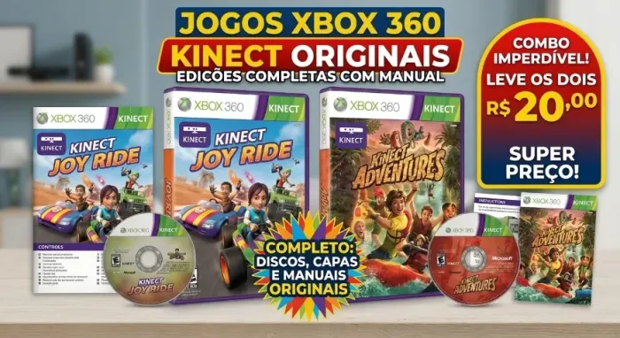 jogos kinect xbox 360 original
