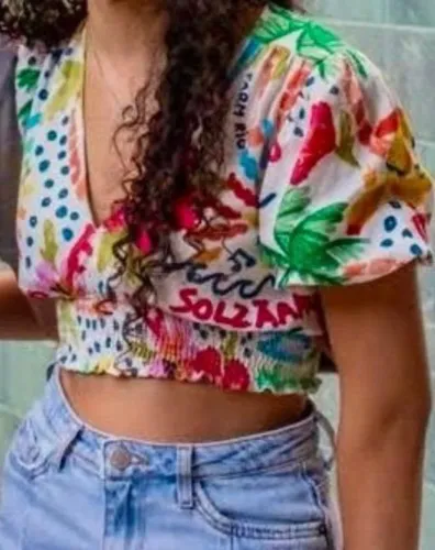Conjunto Mini Saia e Blusa Cropped Alto Astral Farm