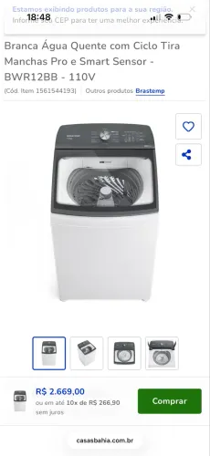 Máquina de lavar Brastemp 12 kilos - Bem conservada praticamente nova