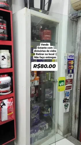 estante de vidro 