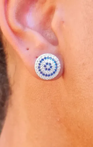 2 5 % O F F ! Brinco Chuveiro Prata 925 c/ Zircônias
