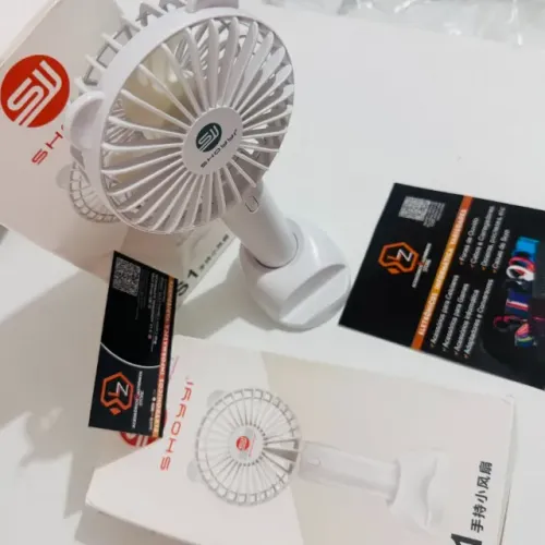 Ventilador de Mão Portátil Recarregável Três Velocidade