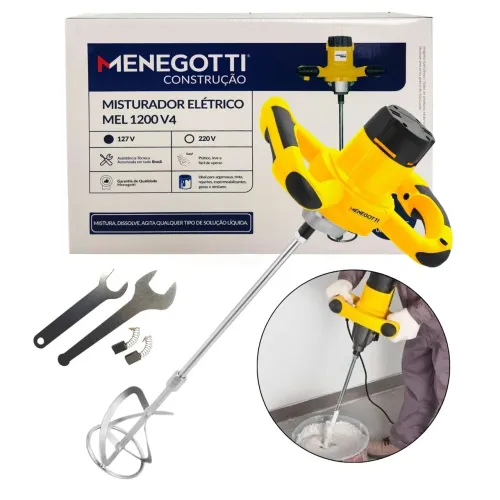 Misturador de massas e tintas Menegotti 1200 Watts