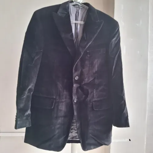 Blazer Casaco Veludo Preto marca Sean John Tamanho G