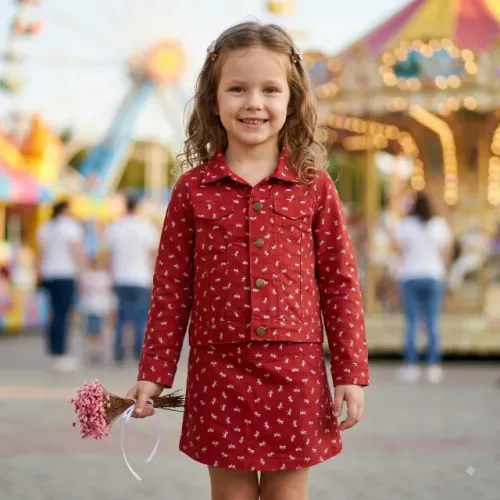 CONJ INFANTIL COM JAQUETA E SHORT-SAIA - TAM 6 ANOS - SEMINOVO PERFEITO!