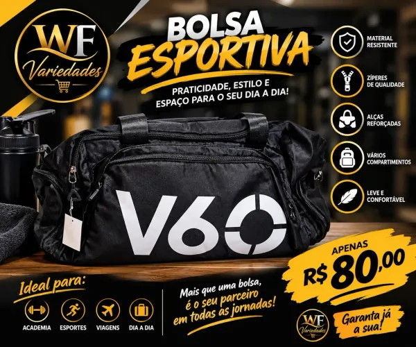 Bolsa esportiva V60 Preta