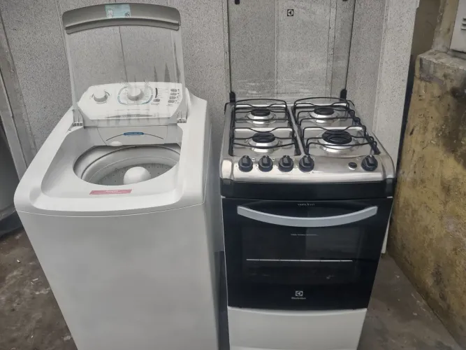 VENDE-SE KIT MÁQUINA ELETRÔLUX 10 KG+ FOGÃO ELETRÔLUX 4 BOCAS /TAMBÉM VENDO SEPARADO ?