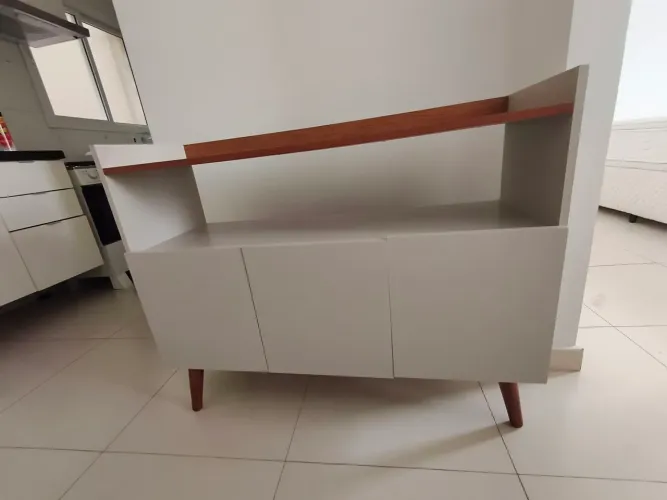 Aparador Buffet Master Off White - 3 Portas com Nicho | Semi-novo