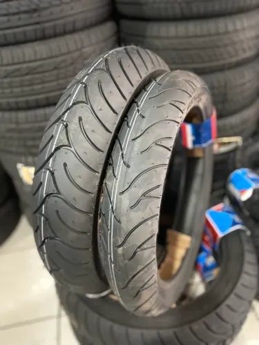 Kit 02 pneus moto 140/70/17 e 110/70/17 VIPAL ST500