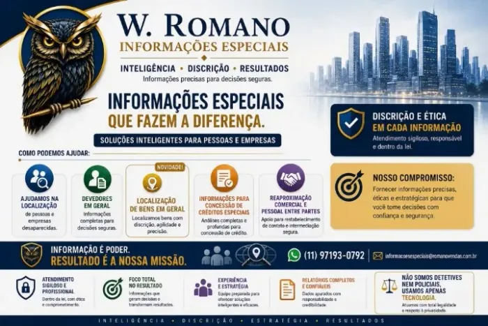 Informações Especiais - Localização de pessoas, empresas e bens