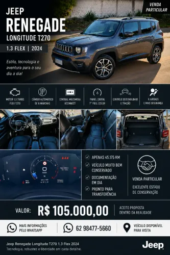 Jeep Renegade Long. T270 1.3 TB 4X2 Flex Aut. 2024
