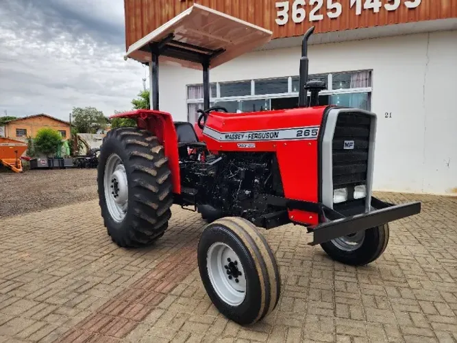 Trator Agrícola MF Massey Ferguson 265 (Simples) 4x2, Eixo Alto, Ano 1983