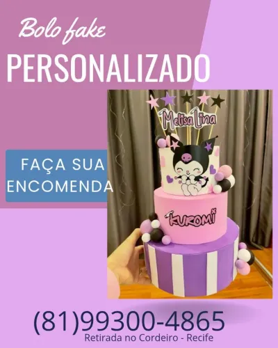 Bolo falso de personagens por encomenda 