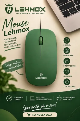 Mouse Lehmox com Fio 