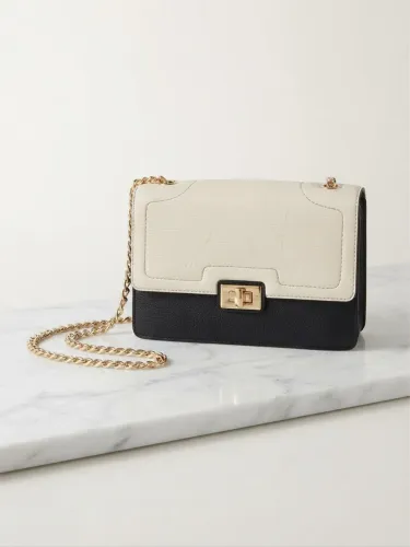 Bolsa Jorge Bichoff preta e branca