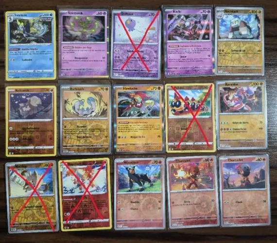 ESCOLHA SUAS CARTAS - Pokemon TCG Cartas Foil / Reverse Foil (Pacote c/ 30)
