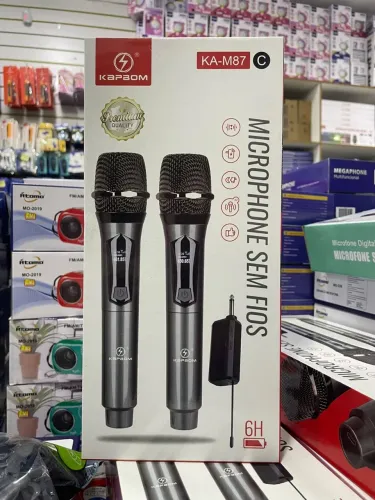 Kit Microfone duplo sem fio
