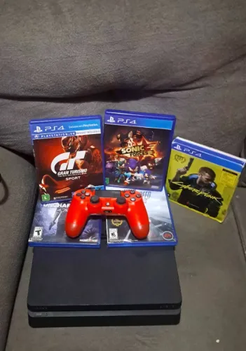 Vendo playstation 4 slim com 5 jogos