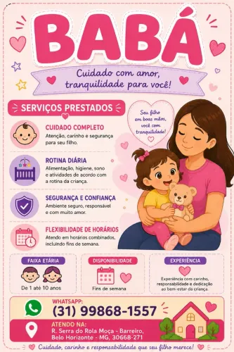 Cuido de criança região do jatoba