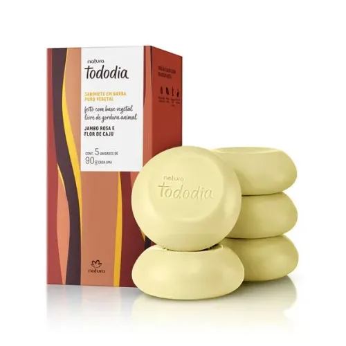? Sabonetes Natura Tododia 5 Unidades 90g | Várias Fragrâncias
