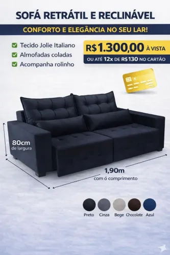 Sofá Retrátil Chicago