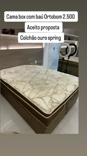 Cama box de casal Ortobom com baú
