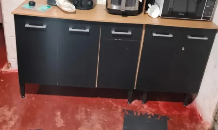 Jogo de Armário de Cozinha Completo Preto