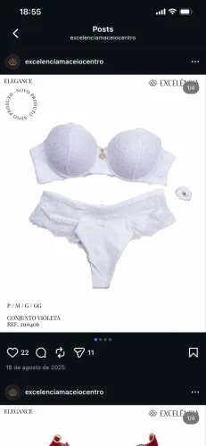 Conjunto sutiã branco luxo