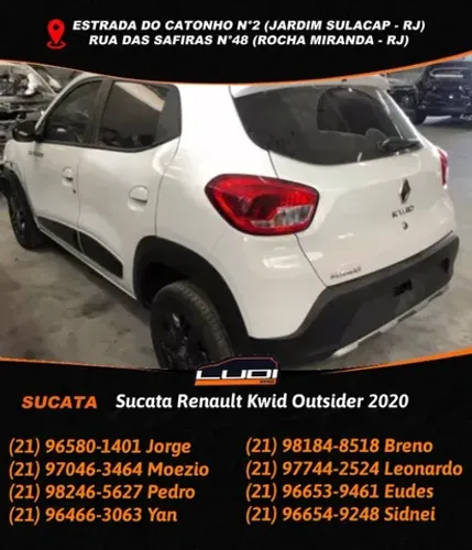 Sucata Renault Kwid Outsider 2020