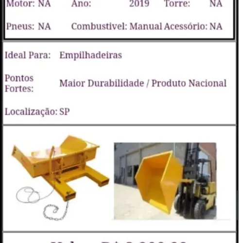 Conchas De Empilhadeiras Pá Carregadeiras Ótimo Custo benefício Na FT Empilhadeiras 