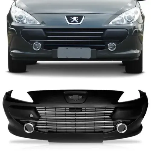 Parachoque Peugeot 307 2007 à 2012 - Friso Cromado / Grade Integrada - Preto - Shin Mei