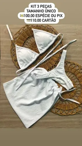 Kit 3 peças biquíni