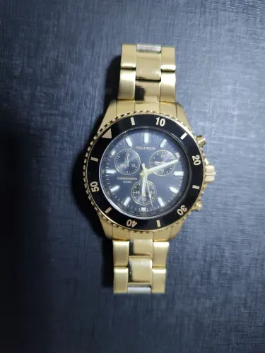 Relógio Technos Dourado e Preto - Original