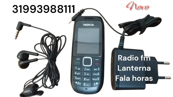 Nokia 1616 desbloqueado e orig ( novo ) falar horas c radio e lanterna