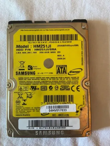 HD para Notebook 250GB - SAMSUNG