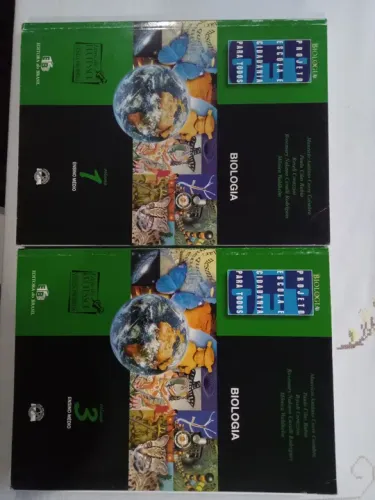 Dois Livros de Biologia - Projeto Escola e Cidadania para Todos - 1 e 3 Volumes