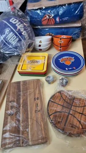 Lote de Premios NBA Hellmans bola pratos, bowls e tábuas de corte