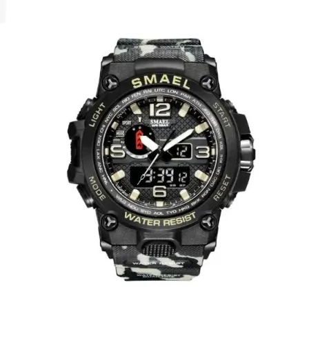 Relogio Smael 1545D Militar Analogico Digital Shock