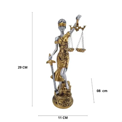 Estatueta Deusa Themis/ Dama da justiça - material em resina de alta qualidade 29 CM