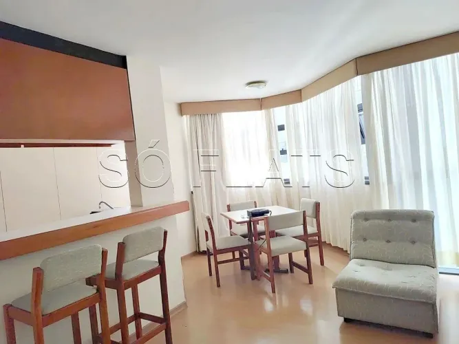 Flat Baden Baden para venda mobiliado com 56m², 01 dormitório e 01 vaga de garagem