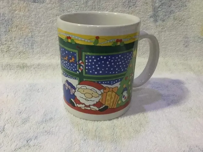 Canecas Cerâmica Vitrificada Natal 300ml Kit 2 Unidades Grátis Caneca Feliz Aniversario