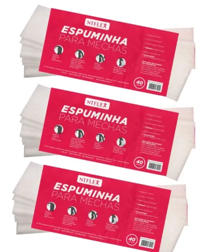 Espuminha Papel Isolmanta Em Folha Para Mecha Pacote com 40fls