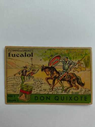 Antiguidade - Estampa do sabonete Eucalol - Don Quixote
