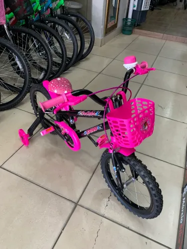 Bicicleta Aro 16 Cairu Fadinha Rosa Com Preto !