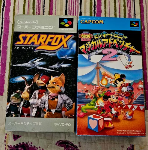 STARFOX E MICKEY CIRCUS SUPER FAMICON
