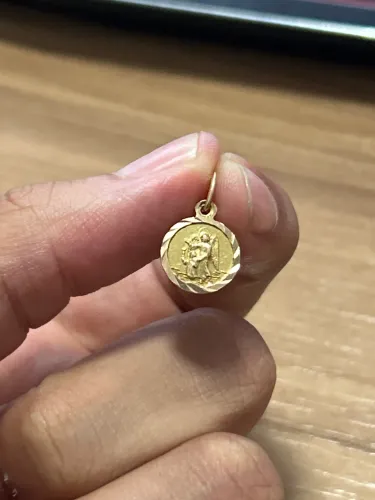Pingente medalha ouro 18