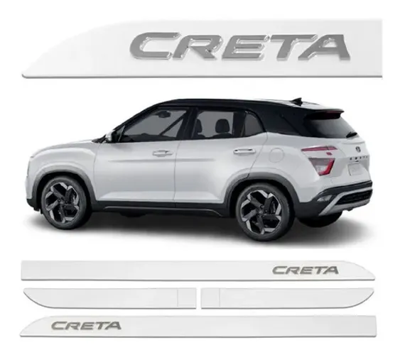 Friso Lateral Hyundai Creta Nova Geração Branco Atlas 2022